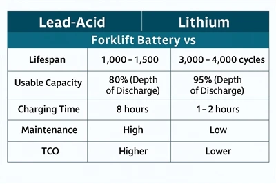 Οδηγός πλήρους οδηγού Battery Forklift Lithium (2025)